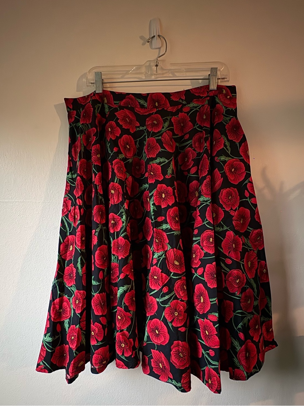 Hell Bunny Circle Skirt in Poppy Print 2XL